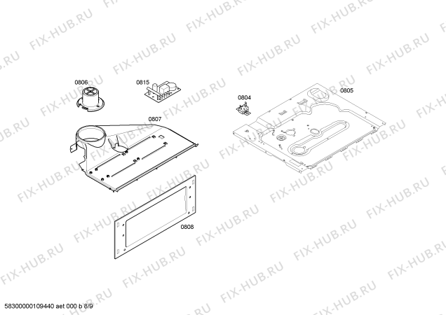 Схема №3 U1722N0GB с изображением Панель управления для плиты (духовки) Bosch 00443995