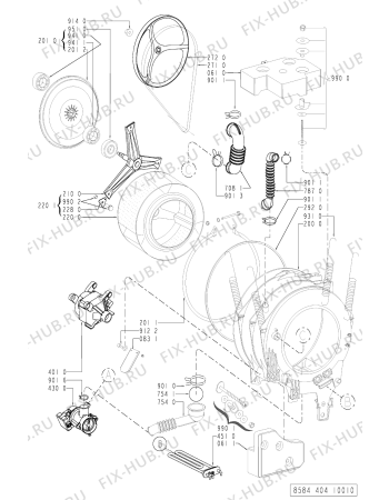 Схема №1 PDT 810 с изображением Обшивка для стиралки Whirlpool 481245213424
