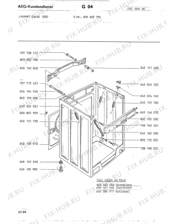 Взрыв-схема посудомоечной машины Aeg LAVCARAT 1000 - Схема узла Section3
