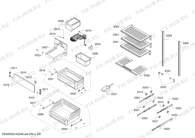 Схема №2 RB472301 Gaggenau с изображением Клапан для холодильной камеры Bosch 00633518