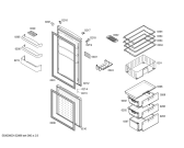 Схема №2 KGV33V43 с изображением Дверь морозильной камеры для холодильной камеры Bosch 00683220