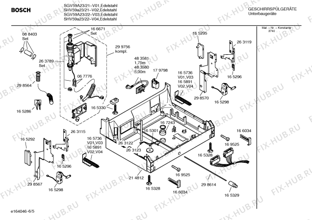 Схема №2 SHV59A23 с изображением Краткая инструкция для электропосудомоечной машины Siemens 00586125