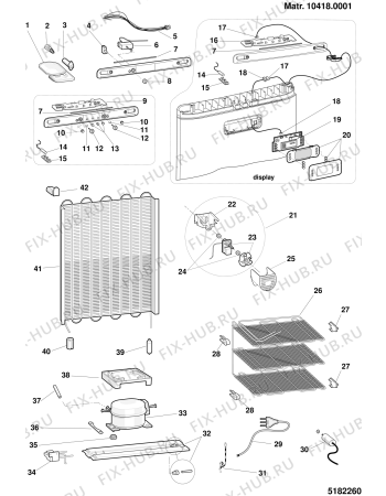 Взрыв-схема холодильника Indesit MBA3831V (F025191) - Схема узла