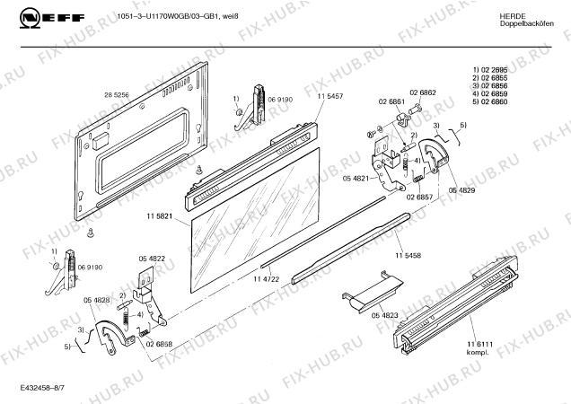 Схема №2 HE880416 с изображением Планка для духового шкафа Bosch 00271395