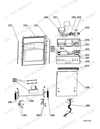 Схема №1 ADG 1077 с изображением Уплотнитель двери для посудомоечной машины Whirlpool 482000011497