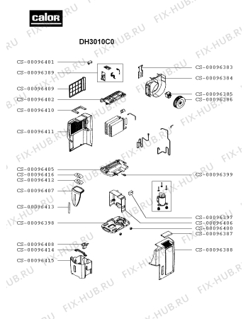 Схема №1 DH3010F0/9K0 с изображением Преобразователь для электроочистителя воздуха Rowenta CS-00096397