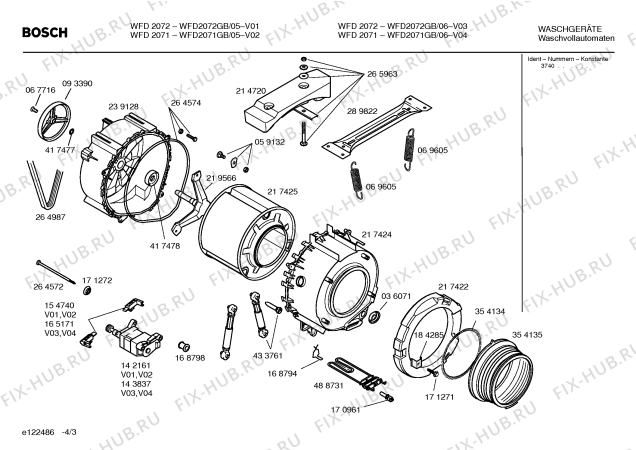 Схема №1 WFD2071GB Bosch WFD2071 с изображением Панель управления Bosch 00435231