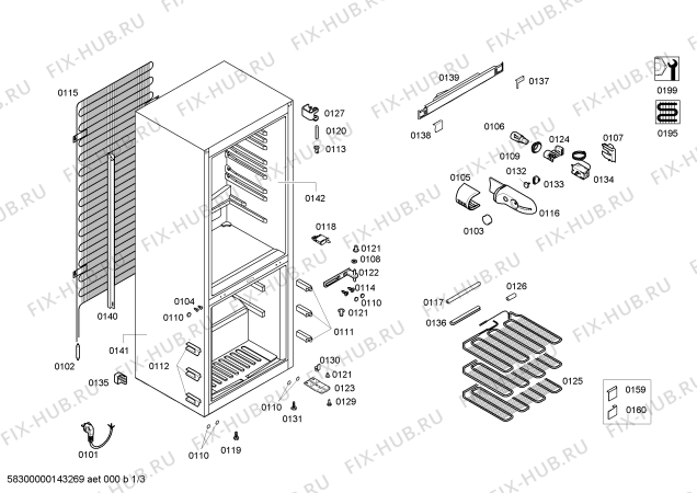 Схема №1 KGV36X57 с изображением Передняя часть корпуса для холодильника Bosch 00676147