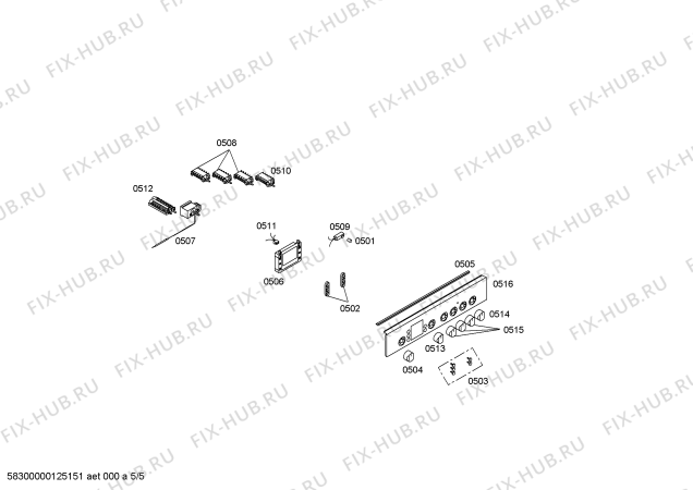 Схема №1 P1HCB37325 с изображением Панель управления для духового шкафа Bosch 00666206