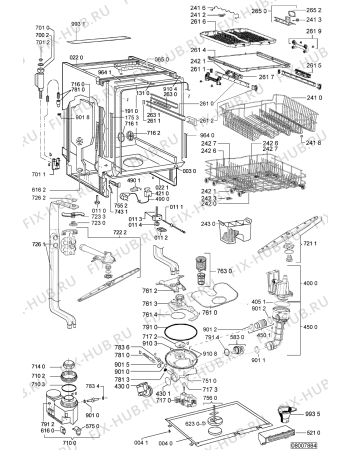 Схема №1 ADG 8930 IX с изображением Панель для электропосудомоечной машины Whirlpool 480140102218