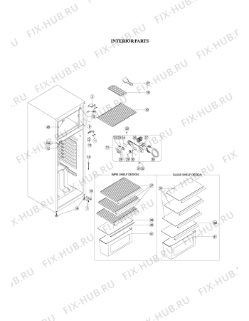 Схема №1 WTE22112 W с изображением Электролиния для холодильника Whirlpool 482000018672