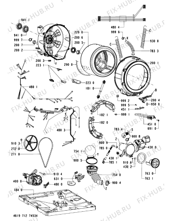 Схема №1 AWM 1005 с изображением Декоративная панель для стиралки Whirlpool 481010444269