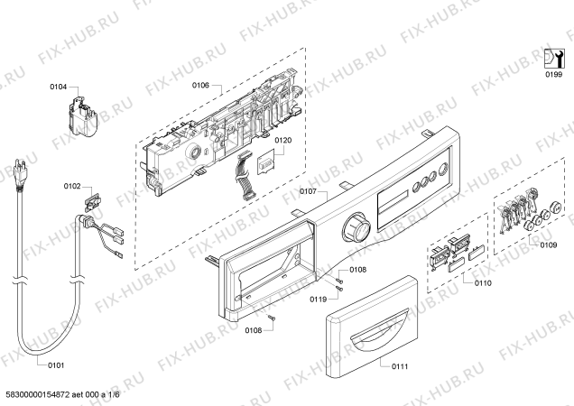 Схема №2 WFVC544CUC с изображением Вставка для стиральной машины Bosch 00620764
