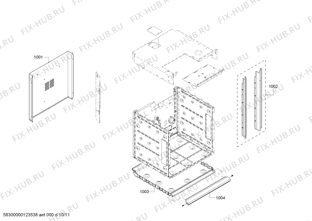 Схема №3 MEM271EB с изображением Внешняя дверь для плиты (духовки) Bosch 00662374