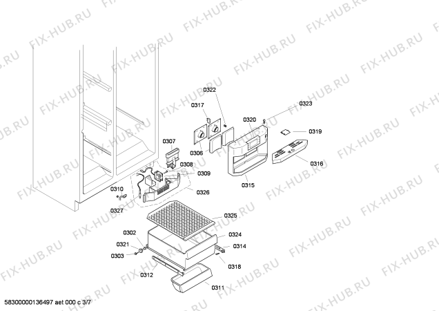 Схема №2 RX496290 с изображением Заливной шланг для холодильника Bosch 00442706