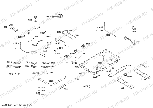 Схема №2 ER74350MA Siemens с изображением Дюза для электропечи Siemens 00602068