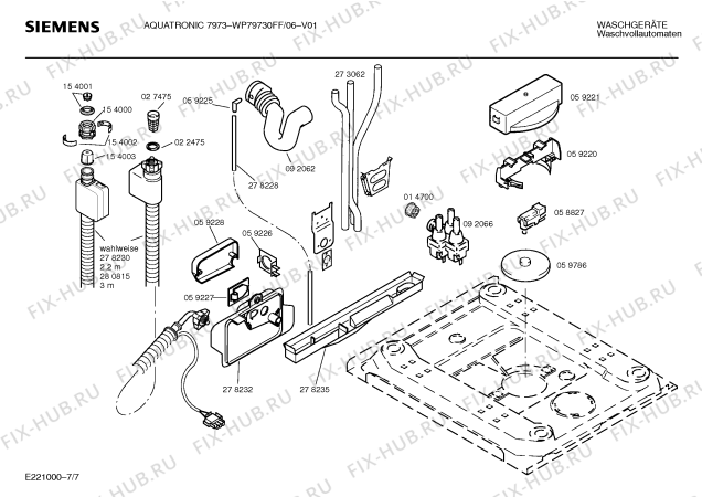 Взрыв-схема стиральной машины Siemens WP79230FF AQUATRONIC 7973 - Схема узла 07