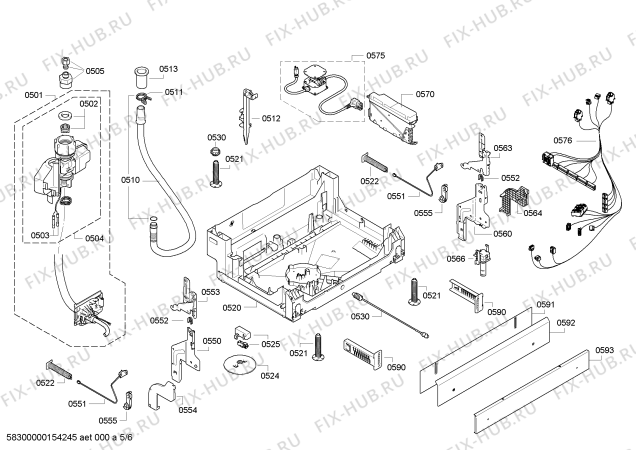 Схема №1 DF261760 с изображением Передняя панель для посудомойки Bosch 00675868