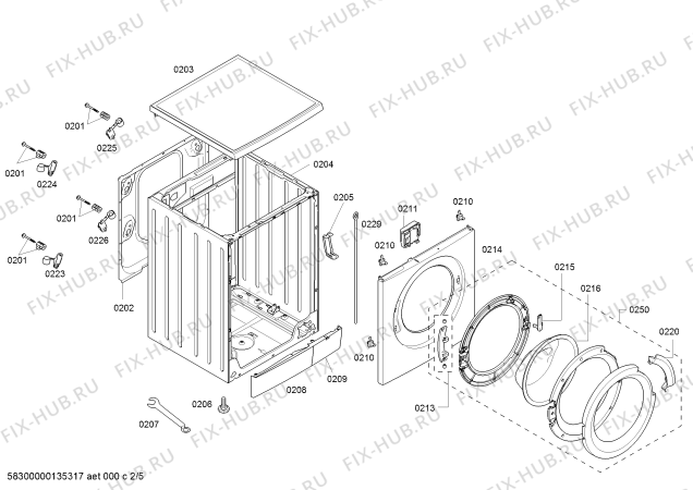 Взрыв-схема стиральной машины Siemens WM12S741EE antiManchas automatico 8kg/65l/XXXL S12.74 - Схема узла 02