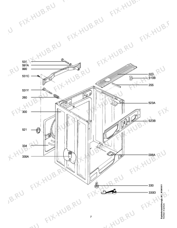 Взрыв-схема стиральной машины Fors WE1400 - Схема узла Housing 001