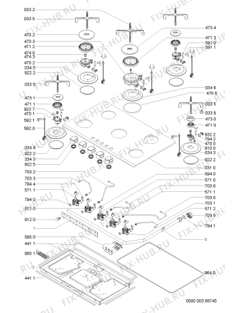 Схема №1 AKT 424/MR с изображением Кнопка (ручка регулировки) для духового шкафа Whirlpool 481241279263