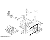 Схема №1 4HB417X Horno lynx ind.inox.multf.guias с изображением Передняя часть корпуса для электропечи Bosch 00675560
