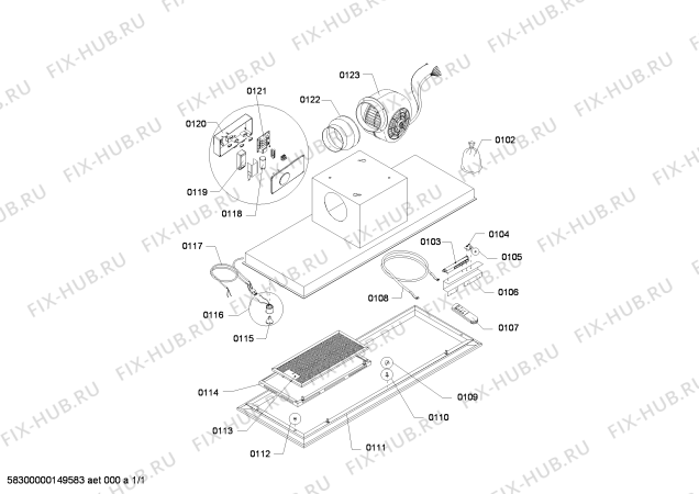 Схема №1 SOD122000I с изображением Инструкция по установке/монтажу для вентиляции Bosch 00730515