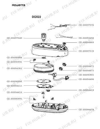 Схема №1 DG532 с изображением Провод для электроутюга Rowenta RS-DG0147