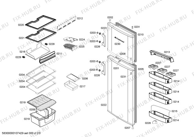 Схема №1 RSU395226K CONTINENTAL с изображением Вставная полка для холодильника Bosch 00472051