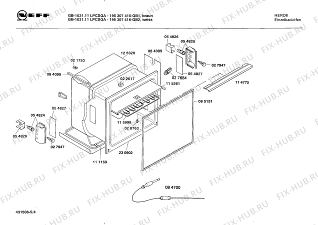 Схема №1 B1172G0 JOKER 460 A CLOU с изображением Панель управления для электропечи Bosch 00115817
