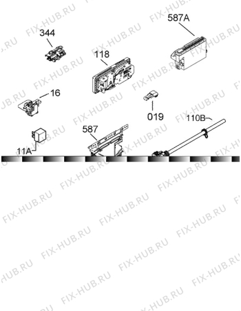 Схема №2 F5540PVI0P с изображением Блок управления для электропосудомоечной машины Aeg 973911676010052