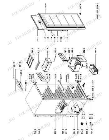 Схема №1 AFG8064 (F092301) с изображением Затычка для кондиционера Indesit C00338882