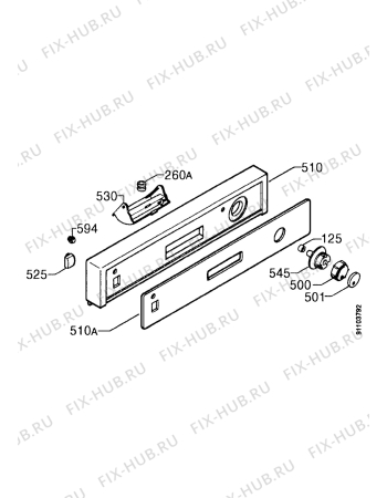 Взрыв-схема посудомоечной машины Zanussi ZDM6814X - Схема узла Command panel 037