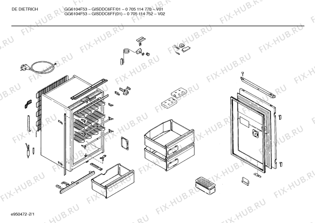 Схема №1 GILMIC3 F140I-6 с изображением Конденсатор для холодильника Siemens 00232857