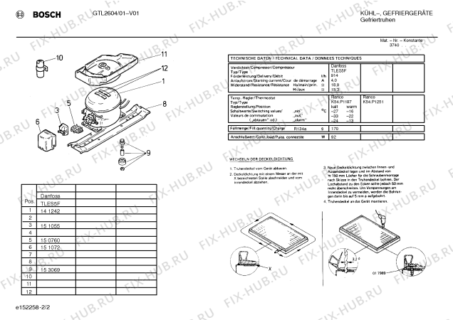 Взрыв-схема холодильника Bosch GTL2604 - Схема узла 02