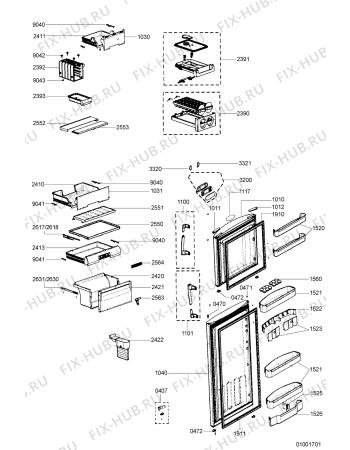 Схема №1 ARC 4190/IX с изображением Сенсорная панель для холодильника Whirlpool 481246469228