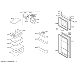 Схема №1 KDN30V00NE с изображением Дверь морозильной камеры для холодильника Bosch 00478670