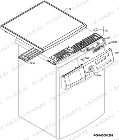 Взрыв-схема стиральной машины Aeg Electrolux LN79680A3 - Схема узла Command panel 037