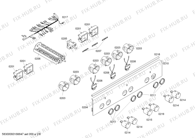 Взрыв-схема плиты (духовки) Bosch HCE722353U - Схема узла 02