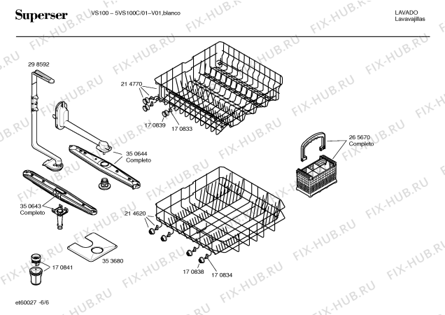 Схема №1 5VI110A VI110 с изображением Ручка выбора программ для посудомоечной машины Bosch 00171777