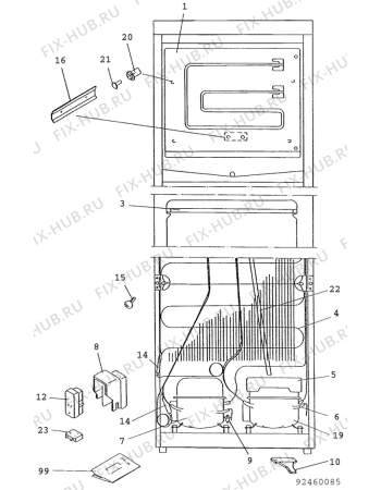 Взрыв-схема холодильника Rosenlew RJPK293EKO - Схема узла C10 Cold, users manual