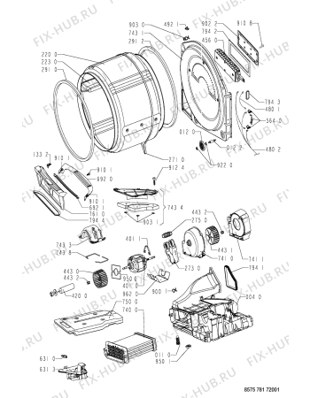 Схема №1 AWZ 7810 с изображением Обшивка для сушилки Whirlpool 481245215676