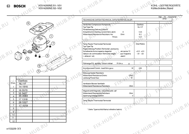 Взрыв-схема холодильника Bosch KSV4200NE - Схема узла 03