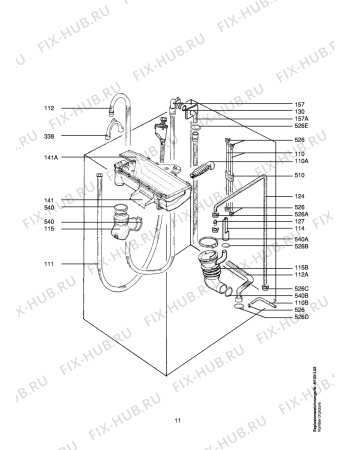 Взрыв-схема стиральной машины Aeg LAV86730-W - Схема узла Water system