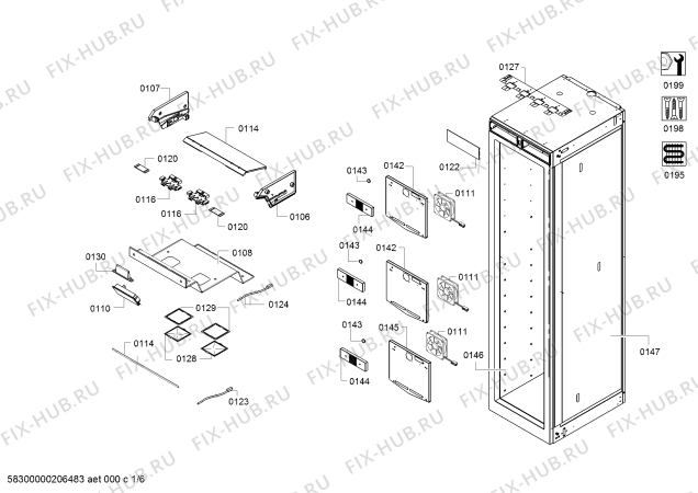 Схема №3 T18IW900SP, Thermador с изображением Шина для холодильника Bosch 12022008