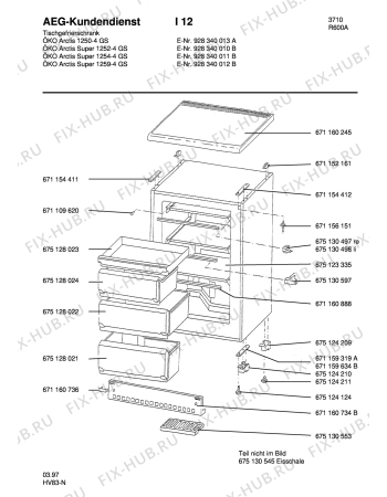 Взрыв-схема холодильника Aeg ARC1252-4 GSGB - Схема узла Housing 001