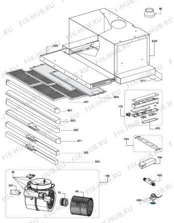 Схема №1 57290.0060 (282609) с изображением Панель для вытяжки Gorenje 291293