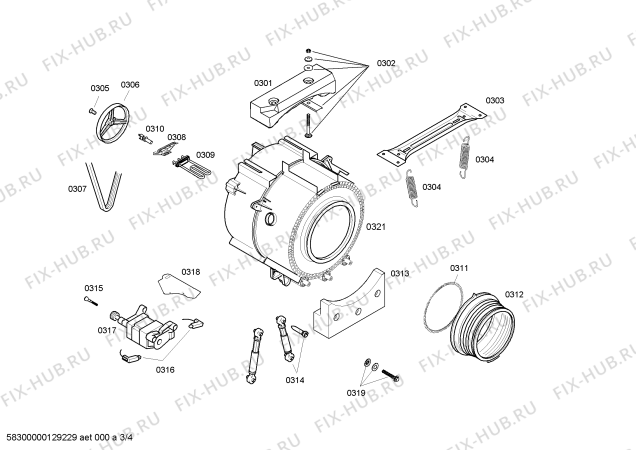 Схема №1 WM12A161FN с изображением Панель управления для стиралки Siemens 00669775