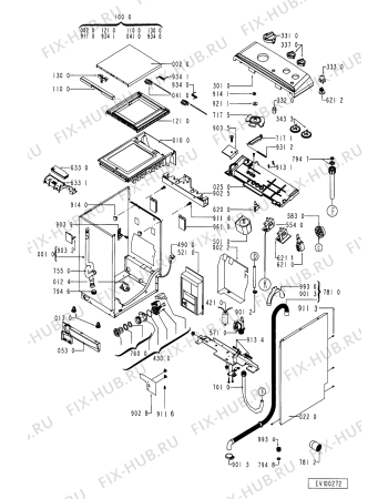 Схема №1 5 TL 415 A с изображением Обшивка для стиралки Whirlpool 481945328232