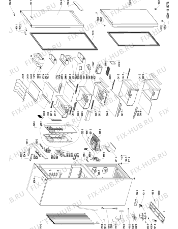 Схема №1 BSNF 9773 OX с изображением Панель управления для холодильной камеры Whirlpool 481011160104